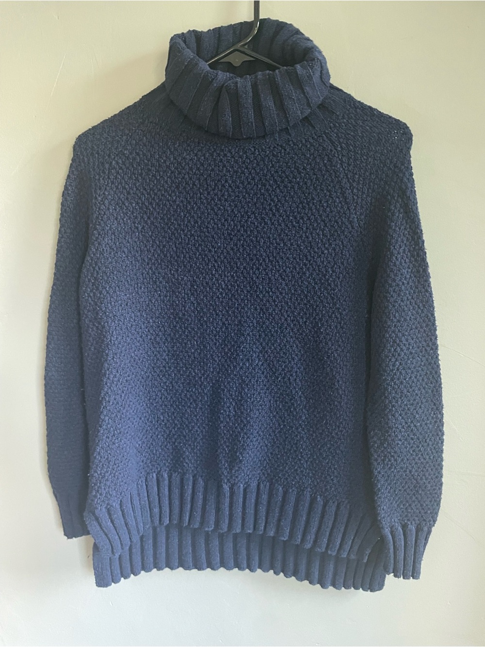 Patagonia Navy Turtleneck Chunky Knit Sweater - Women's